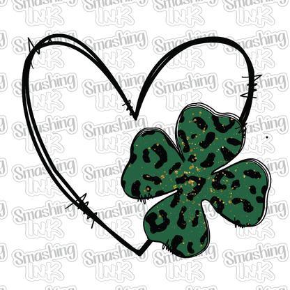 Shamrock Heart - Heat Transfer | DTF | Sublimation (TAT 3 BUS DAYS) [4B-20HTV]