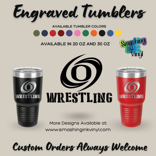 Owyhee Wrestling Logo - Engraved Tumblers (TAT 3-5 BUS DAYS)