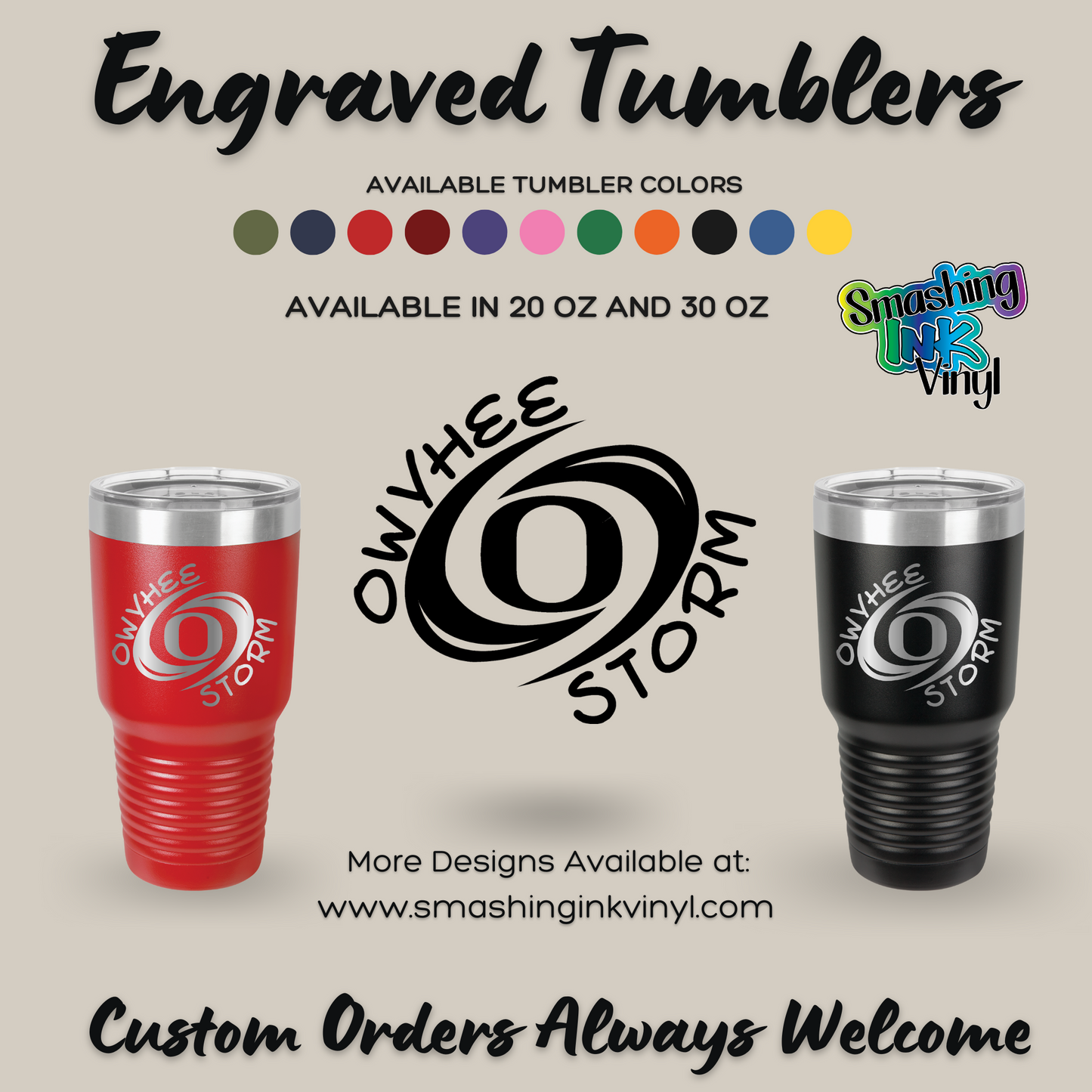 Owyhee Storm - Engraved Tumblers (TAT 3-5 BUS DAYS)