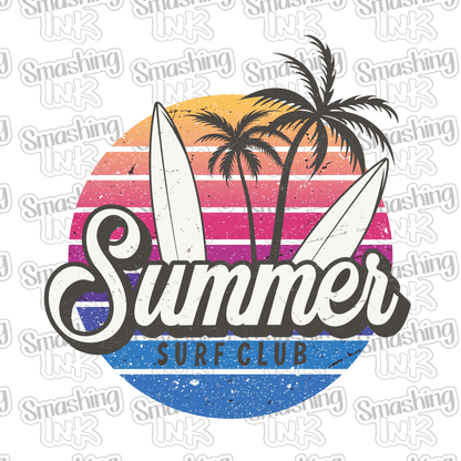 Summer Surf Club - Heat Transfer | DTF | Sublimation (TAT 3 BUS DAYS) [4I-7HTV]