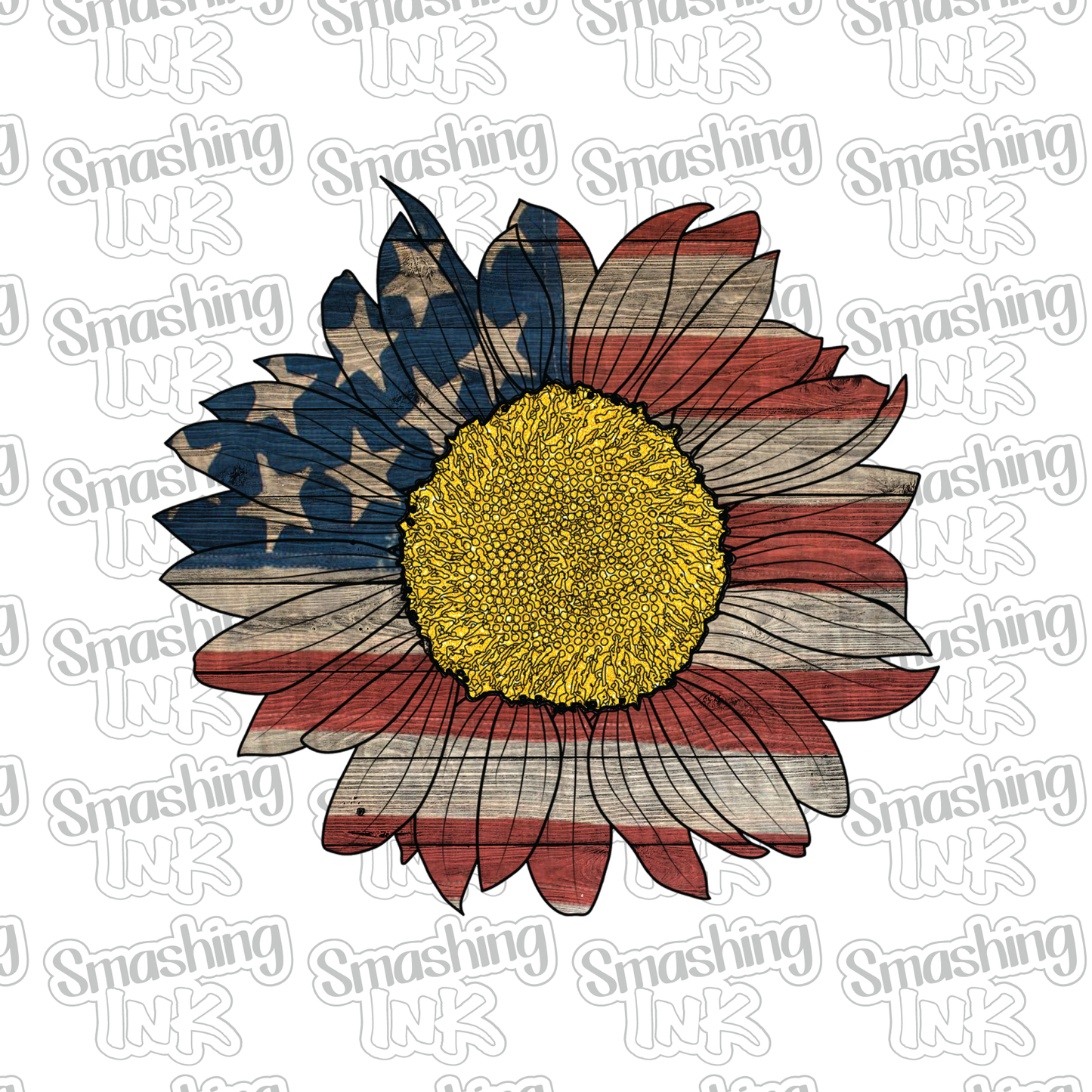Sunflower Flag - Heat Transfer | DTF | Sublimation (TAT 3 BUS DAYS) [14A-6HTV]