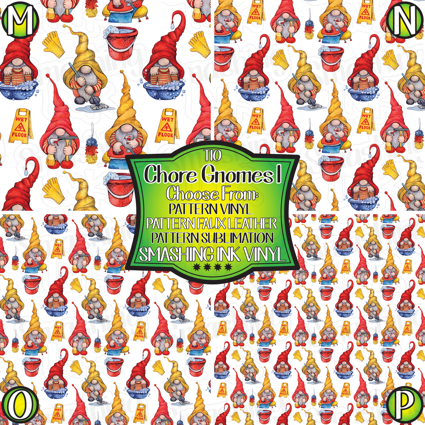 Chore Gnomes ★ Pattern Vinyl | Faux Leather | Sublimation (TAT 3 BUS DAYS)