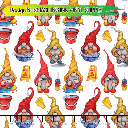 Chore Gnomes ★ Pattern Vinyl | Faux Leather | Sublimation (TAT 3 BUS DAYS)