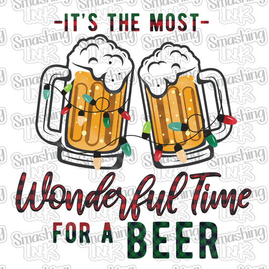 Time For A Beer - Heat Transfer | DTF | Sublimation (TAT 3 BUS DAYS) [4G-37HTV]