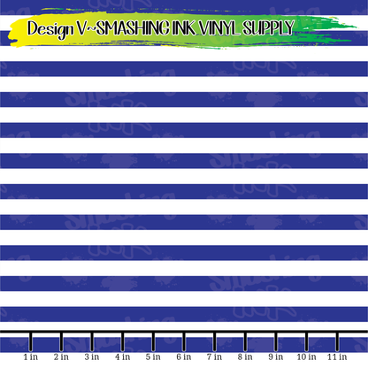 Blue White Stripes ★ Laser Safe Adhesive Film (TAT 3 BUS DAYS)