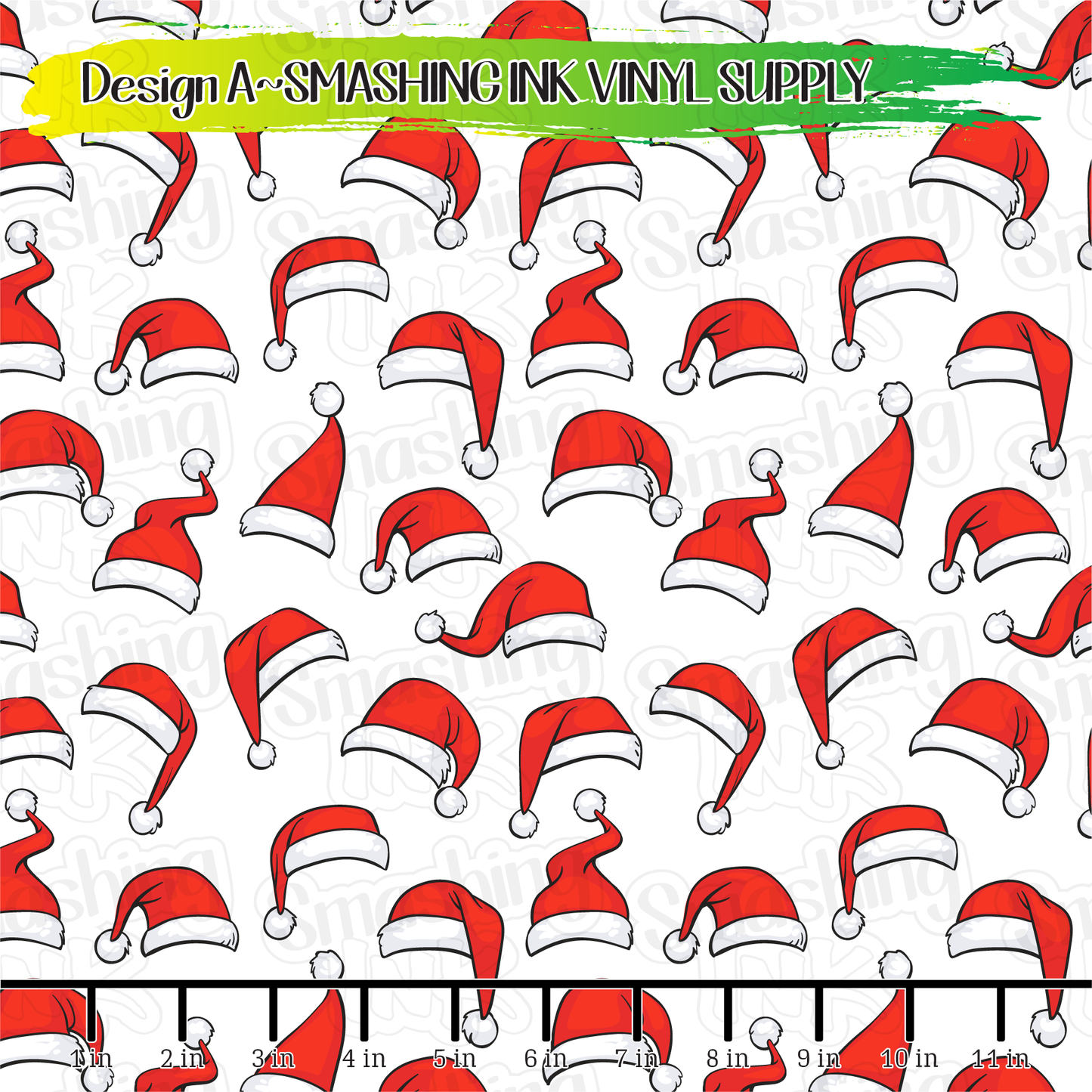 Santa Hats ★ Pattern Vinyl | Faux Leather | Sublimation (TAT 3 BUS DAYS)