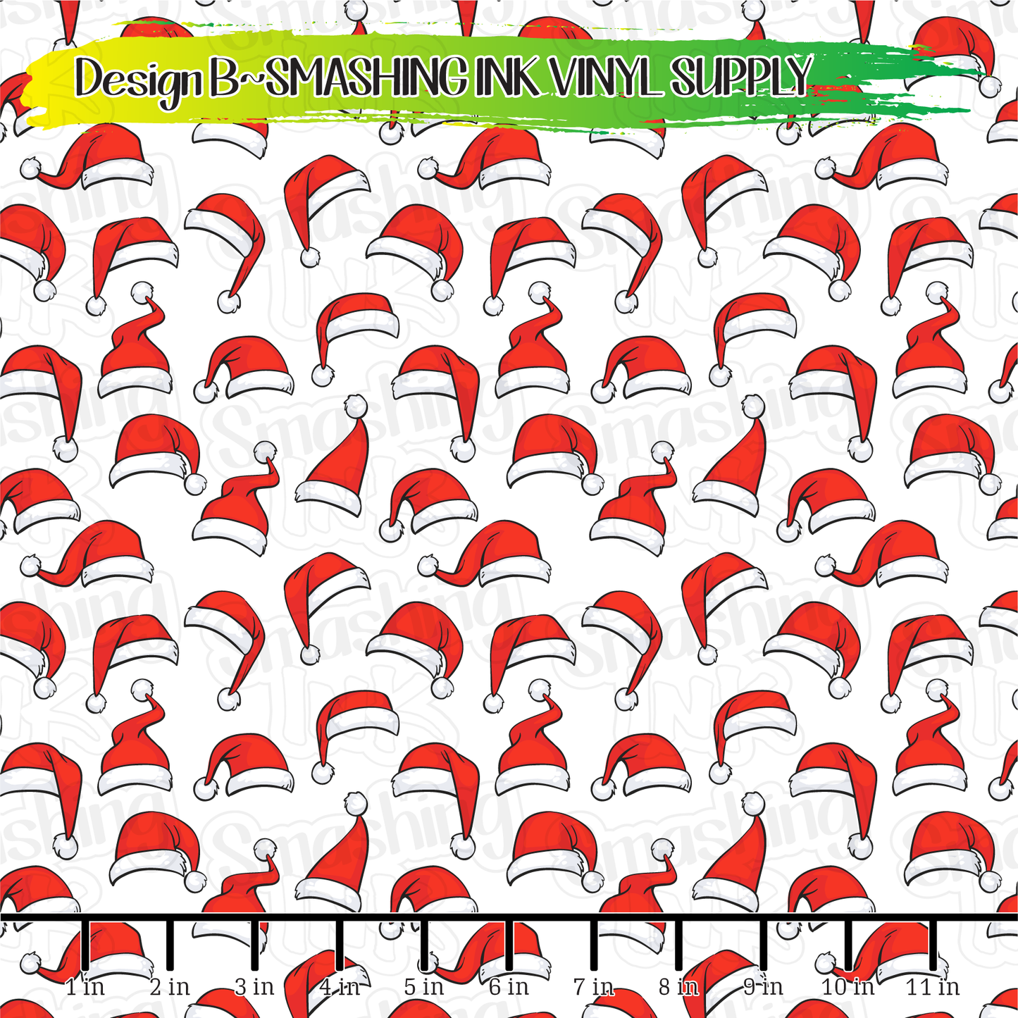 Santa Hats ★ Pattern Vinyl | Faux Leather | Sublimation (TAT 3 BUS DAYS)