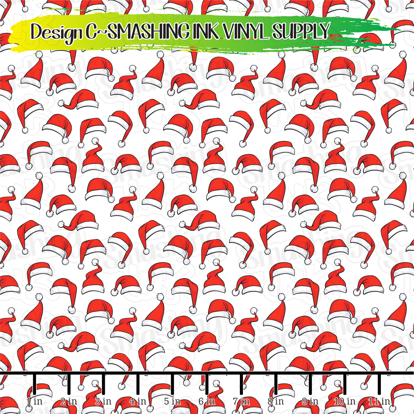 Santa Hats ★ Pattern Vinyl | Faux Leather | Sublimation (TAT 3 BUS DAYS)