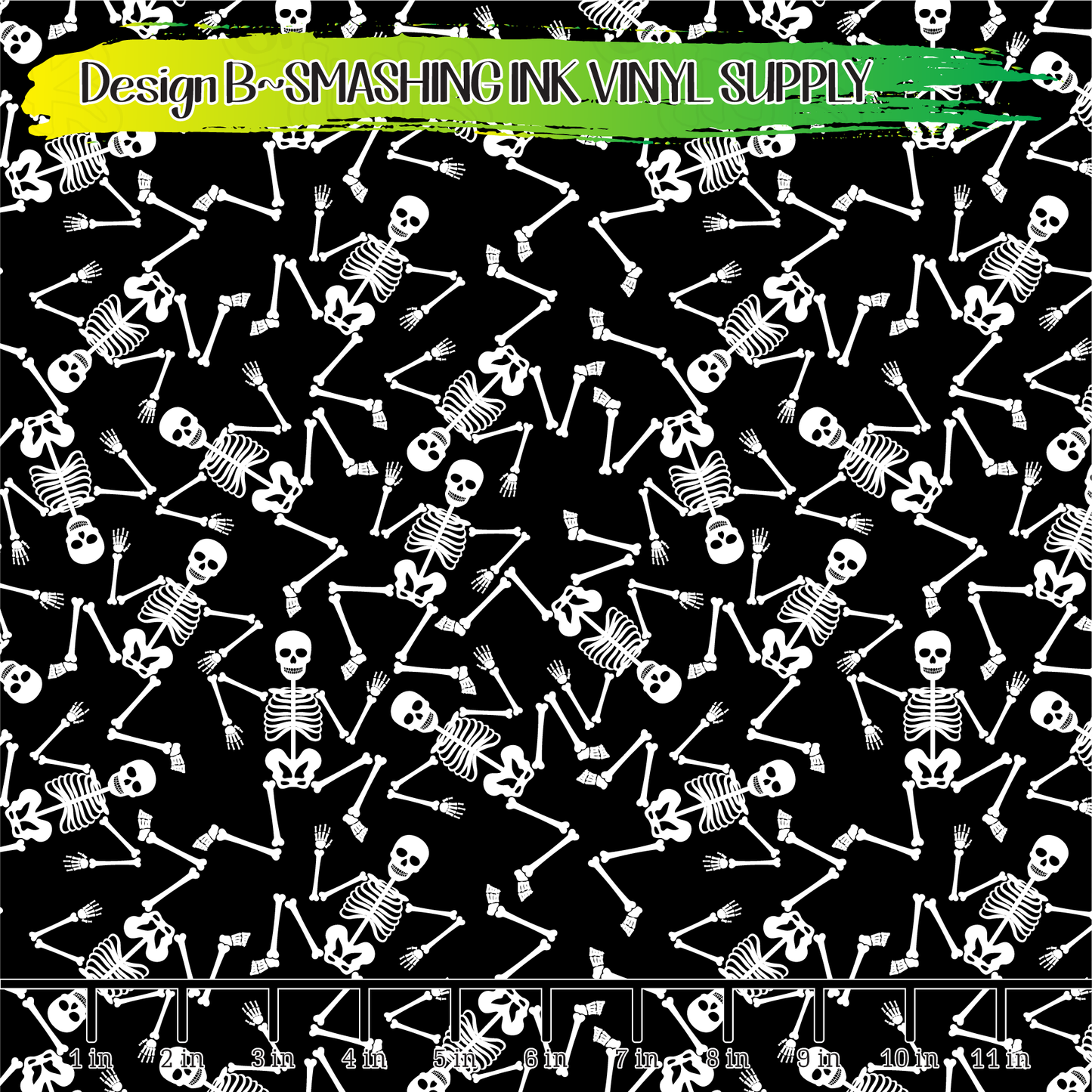 Dancing Skeletons ★ Pattern Vinyl | Faux Leather | Sublimation (TAT 3 BUS DAYS)