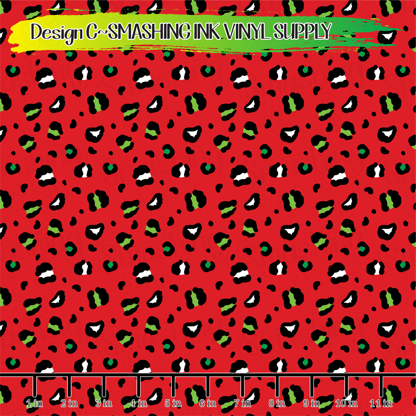 Christmas Leopard ★ Pattern Vinyl | Faux Leather | Sublimation (TAT 3 BUS DAYS)