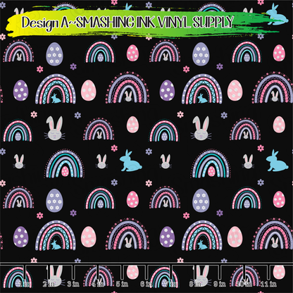 Easter Rainbows ★ Pattern Vinyl | Faux Leather | Sublimation (TAT 3 BUS DAYS)