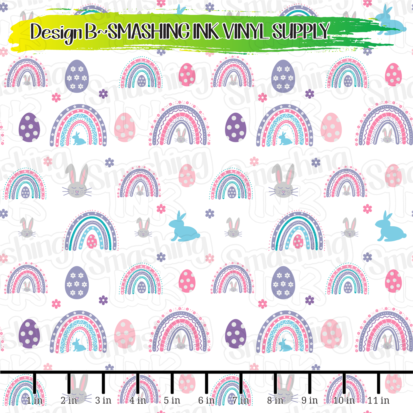 Easter Rainbows ★ Laser Safe Adhesive Film (TAT 3 BUS DAYS)