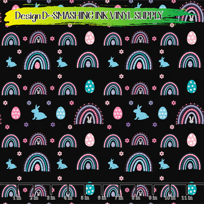 Easter Rainbows ★ Pattern Vinyl | Faux Leather | Sublimation (TAT 3 BUS DAYS)