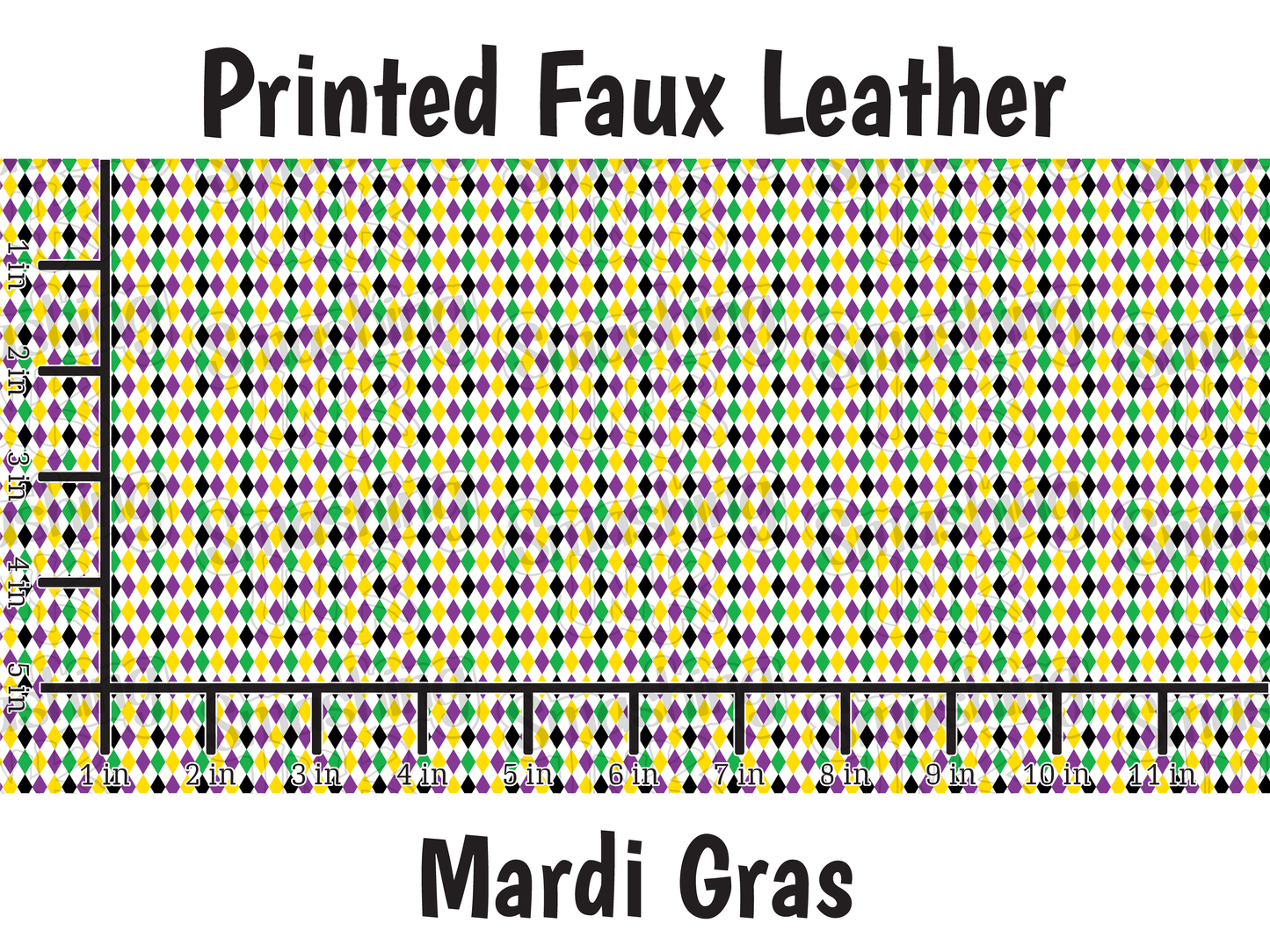 Mardi Gras - Faux Leather Sheet (SHIPS IN 3 BUS DAYS)