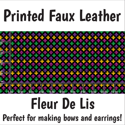 Fleur De Lis - Faux Leather Sheet (SHIPS IN 3 BUS DAYS)