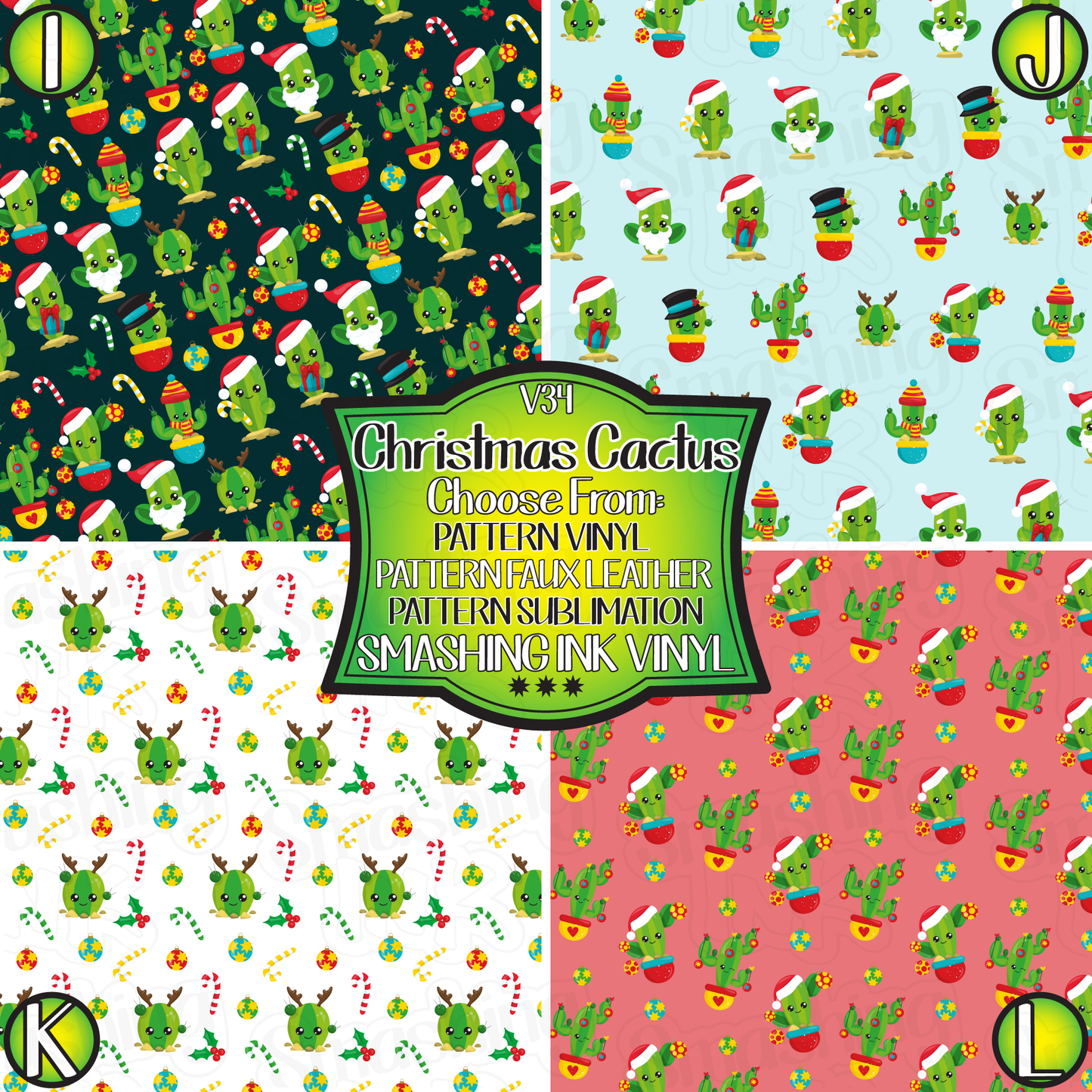 Christmas Cactus ★ Laser Safe Adhesive Film (TAT 3 BUS DAYS)