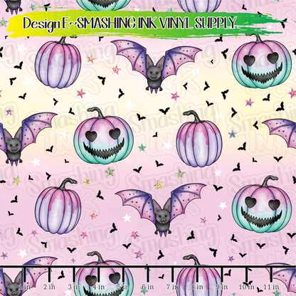 Pastel Halloween ★ Pattern Vinyl | Faux Leather | Sublimation (TAT 3 BUS DAYS)