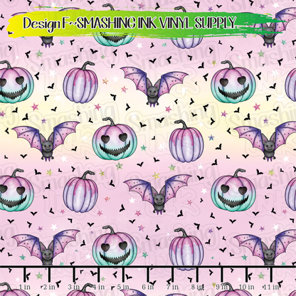 Pastel Halloween ★ Pattern Vinyl | Faux Leather | Sublimation (TAT 3 BUS DAYS)