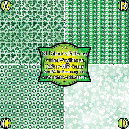 St. Patrick's Day Patterns ★ Laser Safe Adhesive Film (TAT 3 BUS DAYS)