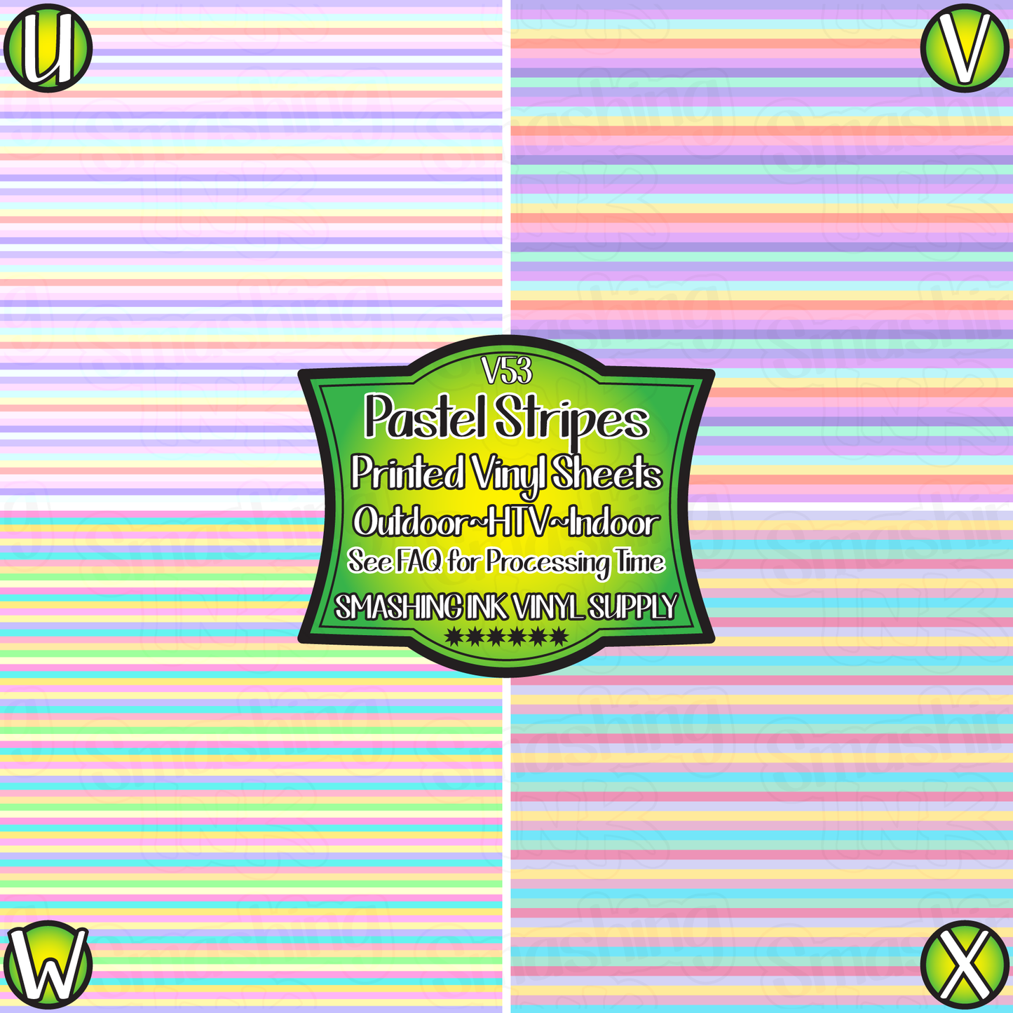 Pastel Stripes ★ Pattern Vinyl | Faux Leather | Sublimation (TAT 3 BUS DAYS)