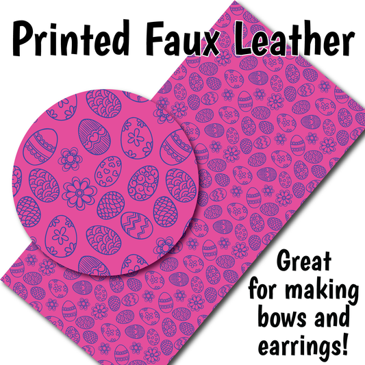 Easter Eggs - Faux Leather Sheet (SHIPS IN 3 BUS DAYS)