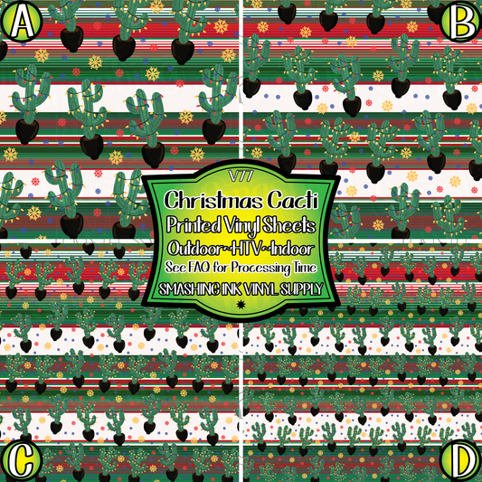 Christmas Cactus ★ Laser Safe Adhesive Film (TAT 3 BUS DAYS)