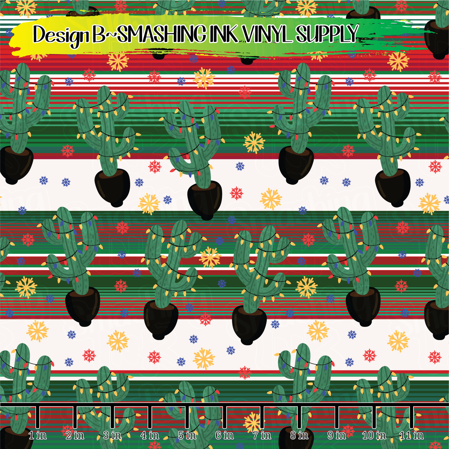 Christmas Cactus ★ Laser Safe Adhesive Film (TAT 3 BUS DAYS)