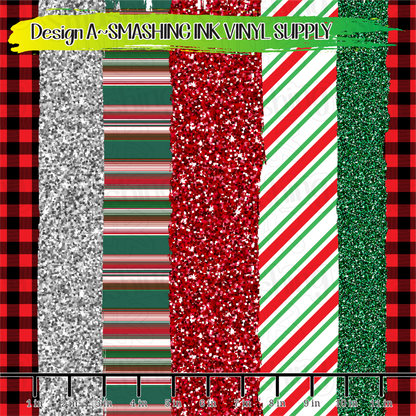 Holiday Brush Strokes ★ Pattern Vinyl | Faux Leather | Sublimation (TAT 3 BUS DAYS)