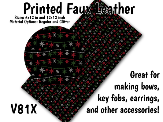 Christmas Garland - Faux Leather Sheet (SHIPS IN 3 BUS DAYS)