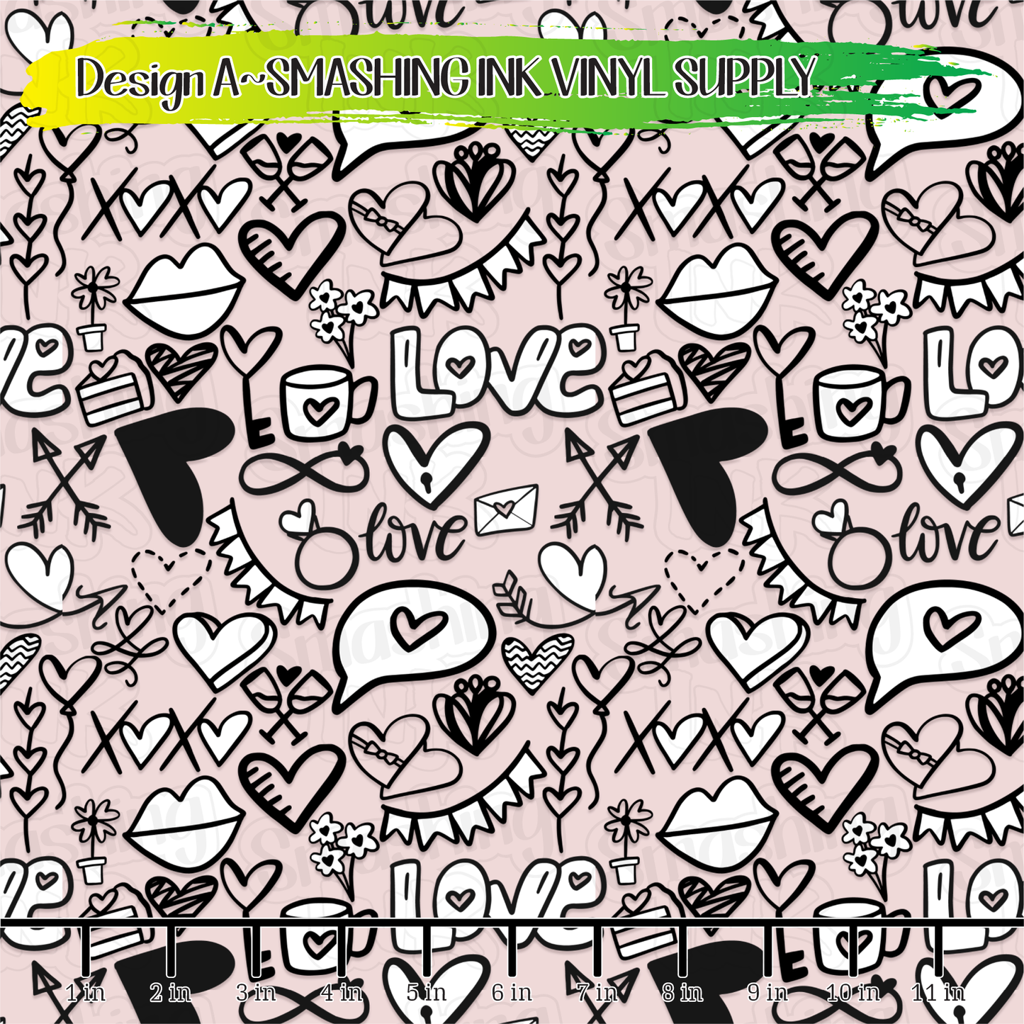 Love Words ★ Pattern Vinyl | Faux Leather | Sublimation (TAT 3 BUS DAYS)