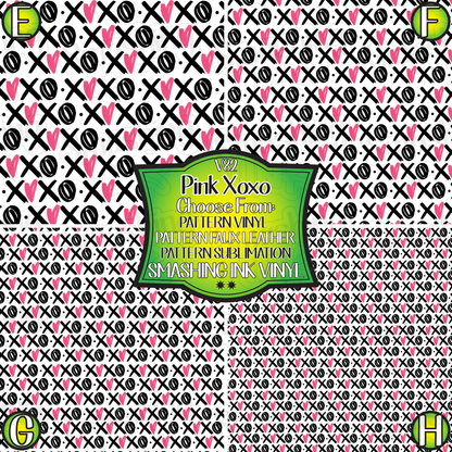 Pink XOXO ★ Pattern Vinyl | Faux Leather | Sublimation (TAT 3 BUS DAYS)