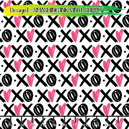 Pink XOXO ★ Pattern Vinyl | Faux Leather | Sublimation (TAT 3 BUS DAYS)