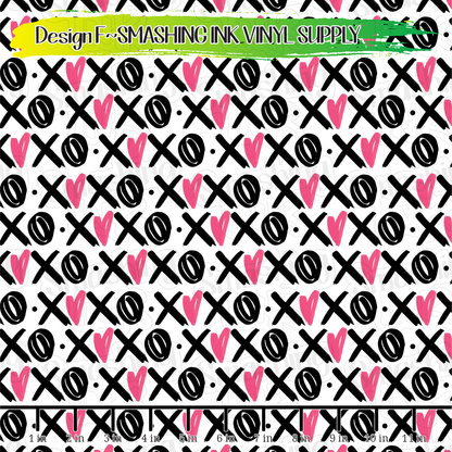 Pink XOXO ★ Pattern Vinyl | Faux Leather | Sublimation (TAT 3 BUS DAYS)