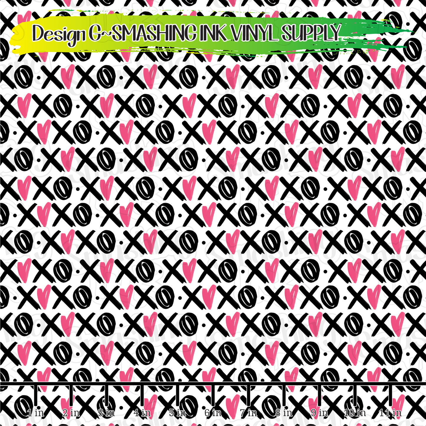 Pink XOXO ★ Pattern Vinyl | Faux Leather | Sublimation (TAT 3 BUS DAYS)