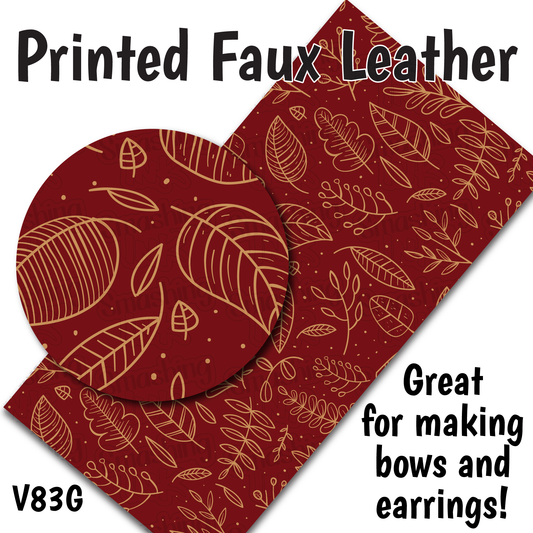 Fall Leaves - Faux Leather Sheet (SHIPS IN 3 BUS DAYS)