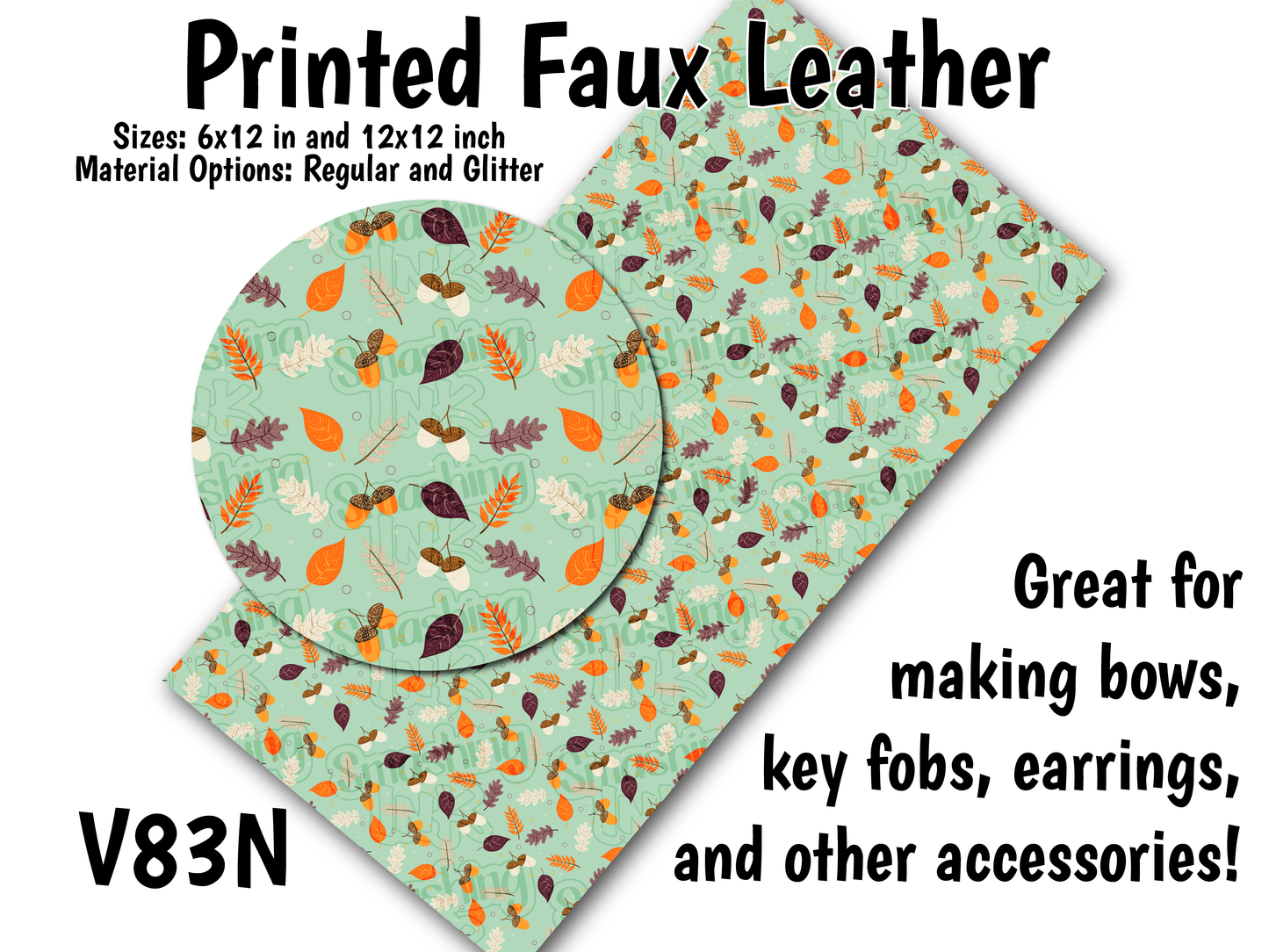 Autumn Leaves - Faux Leather Sheet (SHIPS IN 3 BUS DAYS)