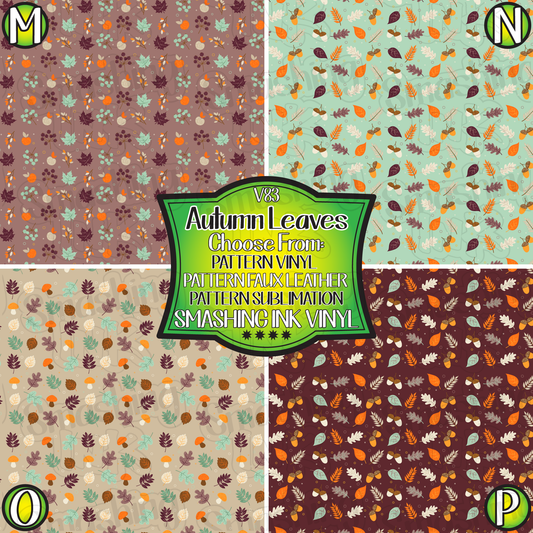 Autumn Leaves ★ Pattern Vinyl | Faux Leather | Sublimation (TAT 3 BUS DAYS)