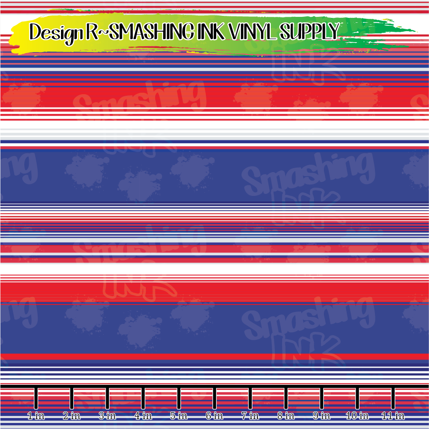 Patriotic Serape ★ Pattern Vinyl | Faux Leather | Sublimation (TAT 3 BUS DAYS)