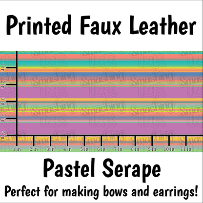 Pastel Serape - Faux Leather Sheet (SHIPS IN 3 BUS DAYS)