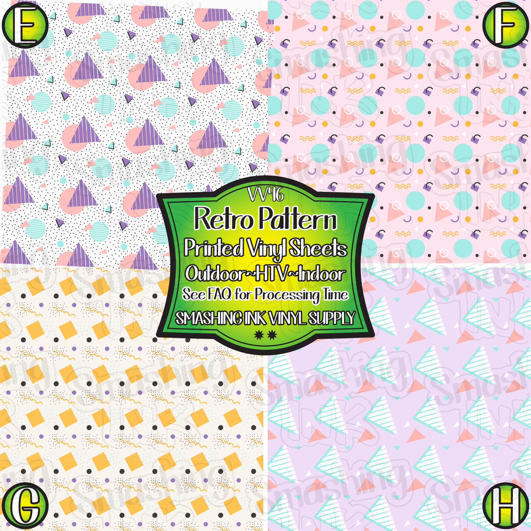 Printed Vinly Pattern Retro Pattern ★ Printed Vinyl Sheets | Faux Leather | Laser Safe ...