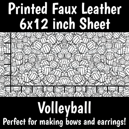 Volleyball - Faux Leather Sheet (SHIPS IN 3 BUS DAYS)