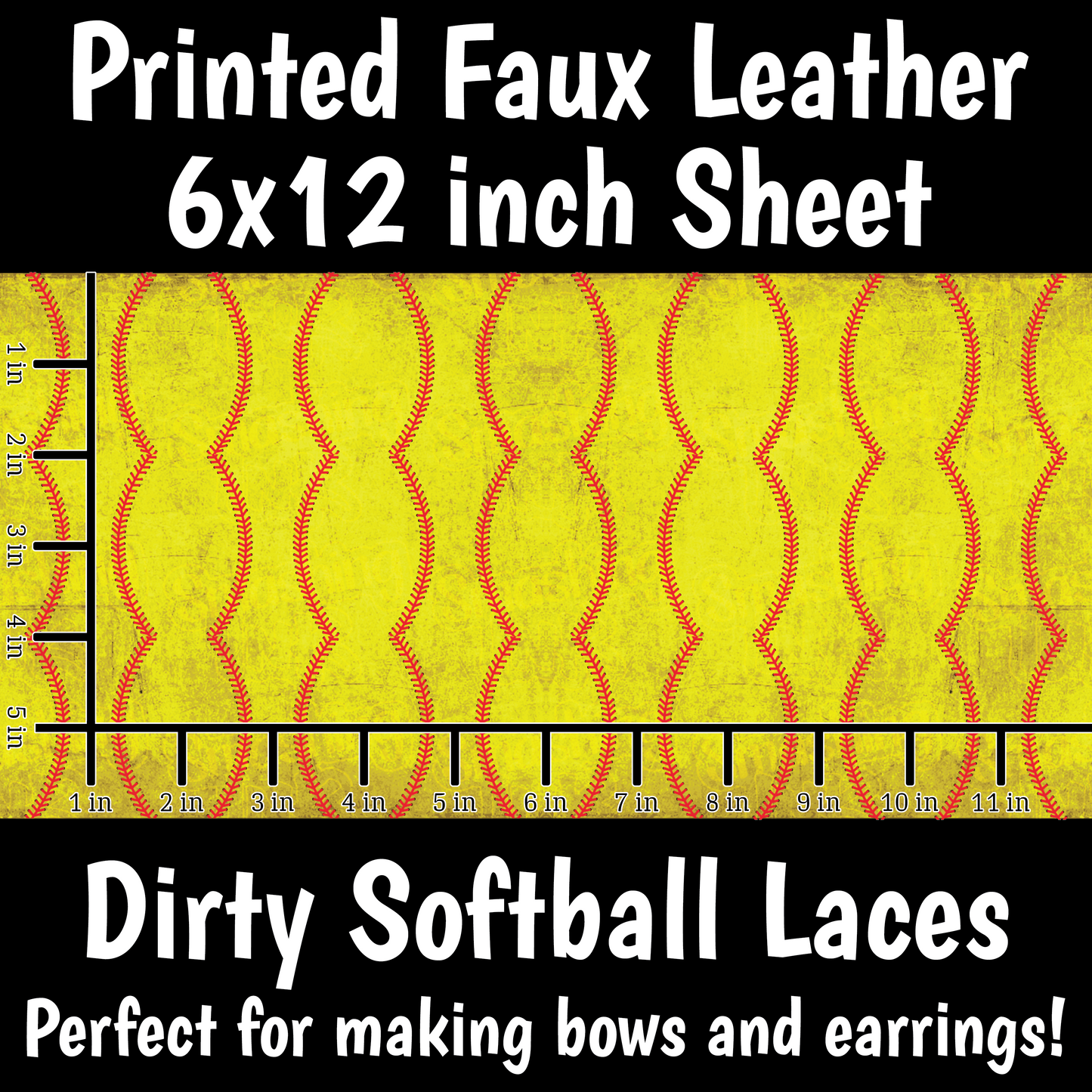 Dirty Softball - Faux Leather Sheet (SHIPS IN 3 BUS DAYS)