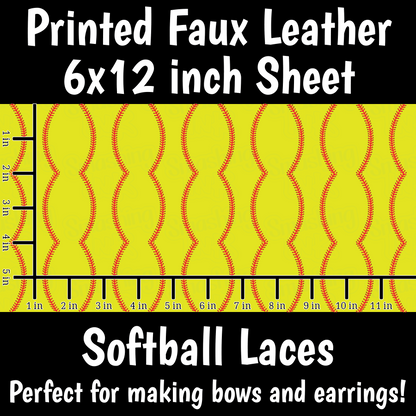 Softball - Faux Leather Sheet (SHIPS IN 3 BUS DAYS)