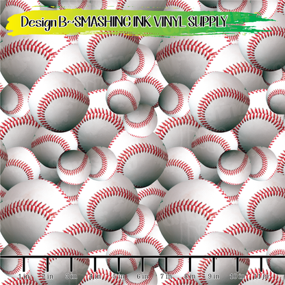 Baseball Pattern ★ Pattern Vinyl | Faux Leather | Sublimation (TAT 3 BUS DAYS)