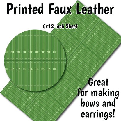 Football Field - Faux Leather Sheet (SHIPS IN 3 BUS DAYS)