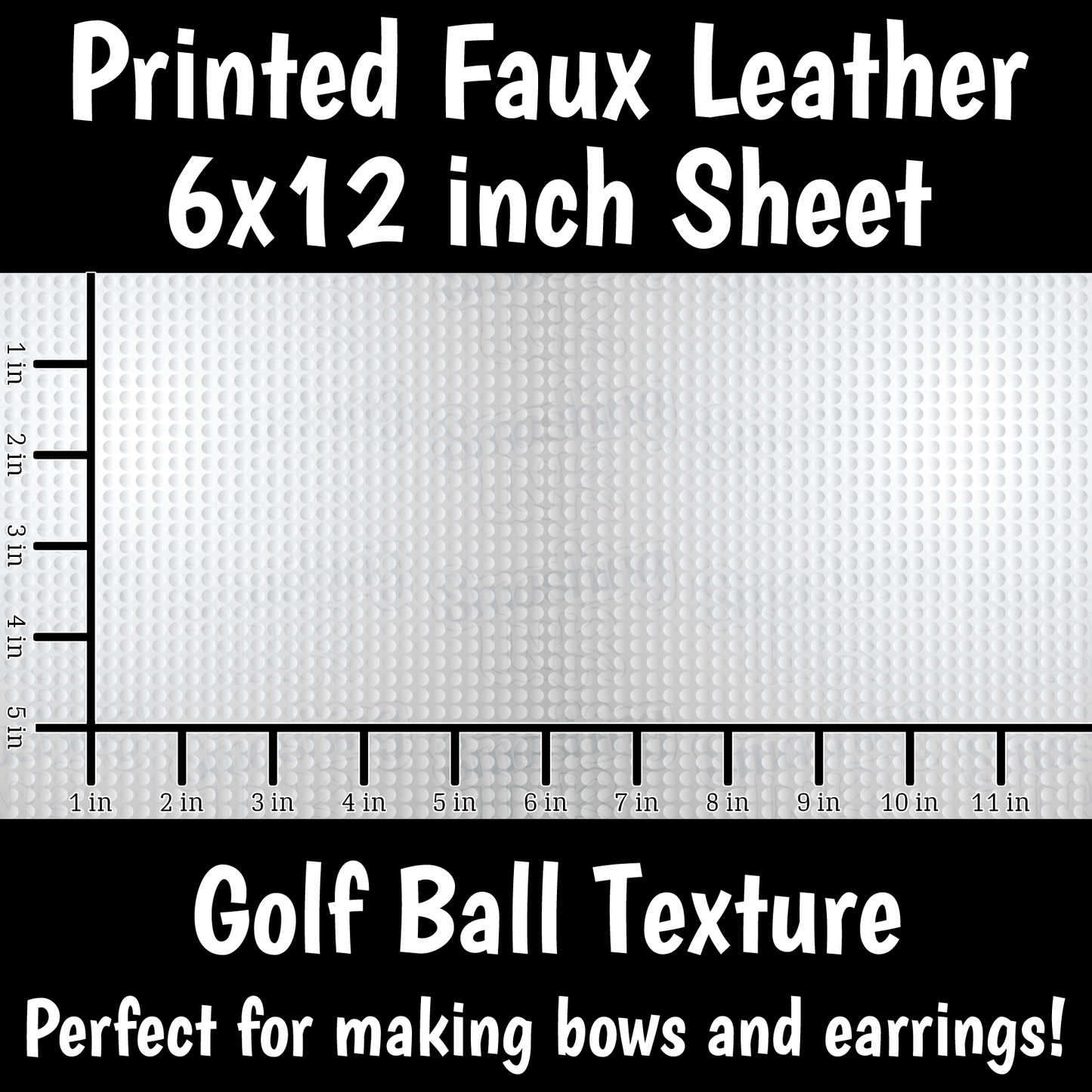 Golf Ball Pattern - Faux Leather Sheet (SHIPS IN 3 BUS DAYS)