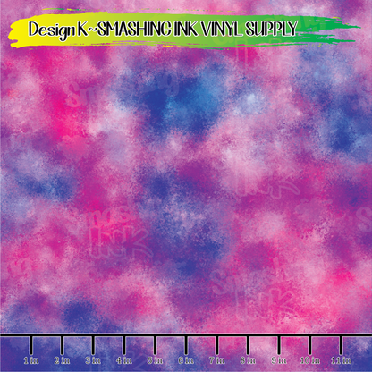 Pink Blue Watercolor ★ Pattern Vinyl | Faux Leather | Sublimation (TAT 3 BUS DAYS)