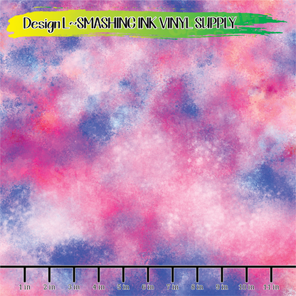 Pink Blue Watercolor ★ Pattern Vinyl | Faux Leather | Sublimation (TAT 3 BUS DAYS)