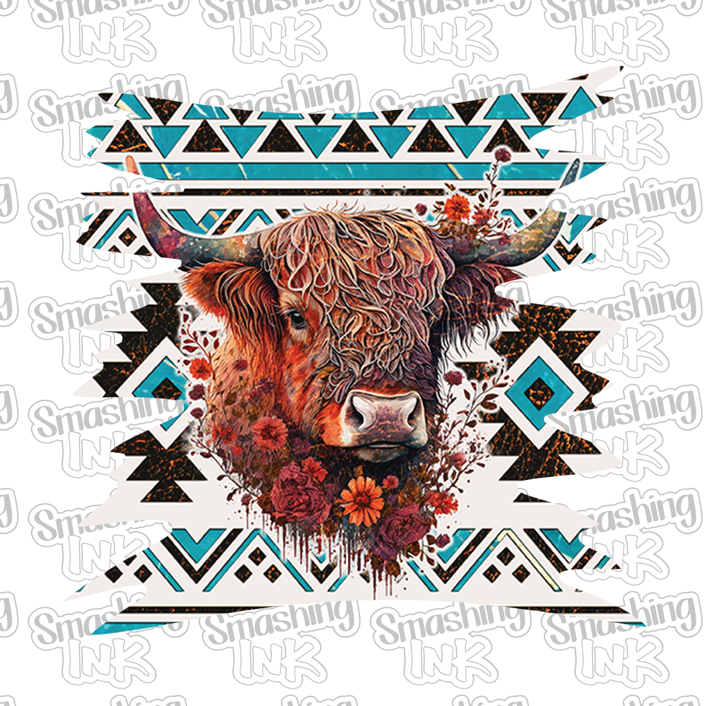 Western Highland Cow 3 - Heat Transfer | DTF | Sublimation (TAT 3 BUS DAYS) [6J-7HTV]