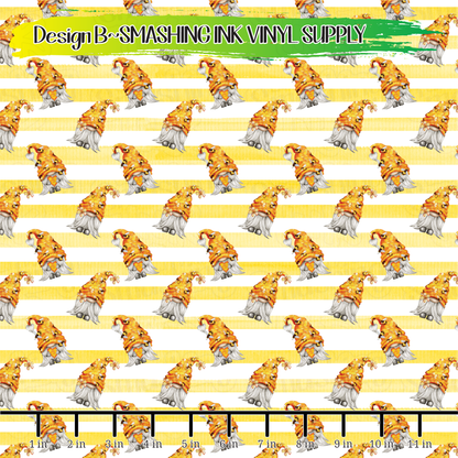 Honey Bee Gnomes ★ Pattern Vinyl | Faux Leather | Sublimation (TAT 3 BUS DAYS)